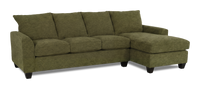 Sofa avec fauteuil long de droite personnalisable Arc de Sofa Lab fabriqué au Canada en tissu - Chenille Moss
