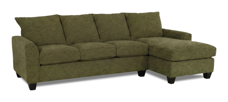 Sofa avec fauteuil long de droite personnalisable Arc de Sofa Lab fabriqué au Canada en tissu - Chenille Moss