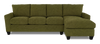 Made in Canada Customizable Sofa Lab Arc Right-Facing Fabric Sofa Chaise  – Chenille Moss | Sofa avec fauteuil long de droite personnalisable Arc de Sofa Lab fabriqué au Canada en tissu - Chenille Moss