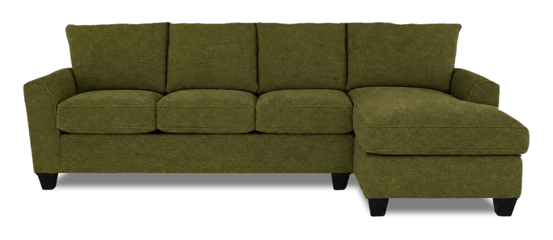 Sofa avec fauteuil long de droite personnalisable Arc de Sofa Lab fabriqué au Canada en tissu - Chenille Moss