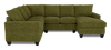 Made in Canada Customizable Sofa Lab Arc 3 Piece Right-Facing Fabric Sectional with Chaise – Chenille Moss | Sofa sectionnel de droite 3 pièces avec fauteuil long personnalisable Arc de Sofa Lab fabriqué au Canada en tissu - Chenille Moss