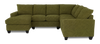 Made in Canada Customizable Sofa Lab Arc 3 Piece Left-Facing Fabric Sectional with Chaise - Chenille Moss | Sofa sectionnel de gauche 3 pièces avec fauteuil long personnalisable Arc de Sofa Lab fabriqué au Canada en tissu - Chenille Moss