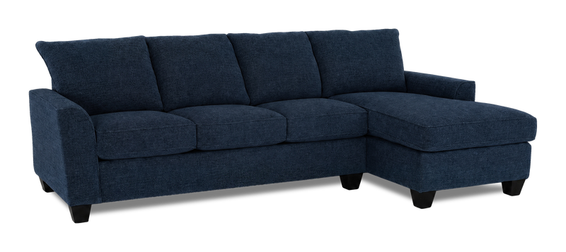 Sofa avec fauteuil long de droite personnalisable Arc de Sofa Lab fabriqué au Canada en tissu - Chenille Pacific