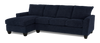 Made in Canada Customizable Sofa Lab Arc Left-Facing Fabric Sofa Chaise - Chenille Pacific | Sofa avec fauteuil long de gauche personnalisable Arc de Sofa Lab fabriqué au Canada en tissu - Chenille Pacific