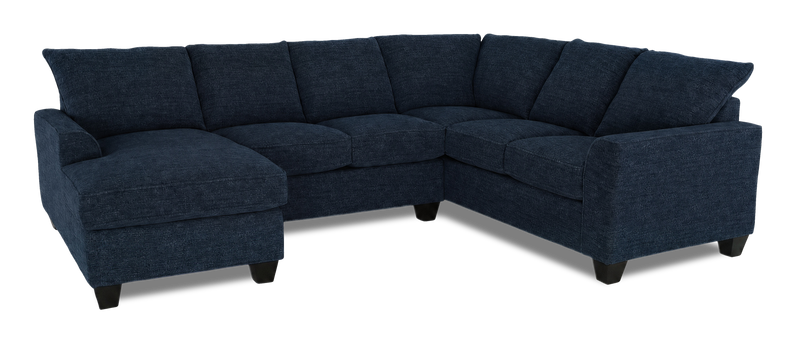 Sofa sectionnel de gauche 3 pièces avec fauteuil long personnalisable Arc de Sofa Lab fabriqué au Canada en tissu - Chenille Pacific