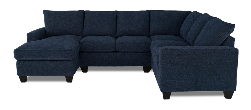 Sofa sectionnel de gauche 3 pièces avec fauteuil long personnalisable Arc de Sofa Lab fabriqué au Canada en tissu - Chenille Pacific
