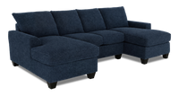  Sofa sectionnel avec deux fauteuils longs personnalisable Arc de Sofa Lab fabriqué au Canada en tissu - Chenille Pacific