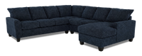  Sofa sectionnel de droite 4 pièces avec fauteuil long personnalisable Arc de Sofa Lab fabriqué au Canada en tissu - Chenille Pacific