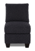 Made in Canada Customizable Sofa Lab Arc 46" Fabric Armless Chair – Teddy Raven | Fauteuil sans accoudoirs personnalisable Curve de Sofa Lab de 24 po fabriqué au Canada en tissu  - Teddy Raven