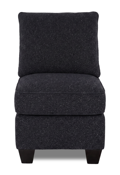 Fauteuil sans accoudoirs personnalisable Curve de Sofa Lab de 24 po fabriqué au Canada en tissu  - Teddy Raven
