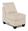 Fauteuil sans accoudoirs personnalisable Curve de Sofa Lab de 24 po fabriqué au Canada en tissu  - Plush Parchment