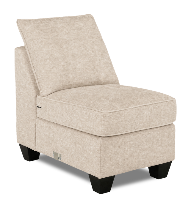 Fauteuil sans accoudoirs personnalisable Curve de Sofa Lab de 24 po fabriqué au Canada en tissu  - Plush Parchment