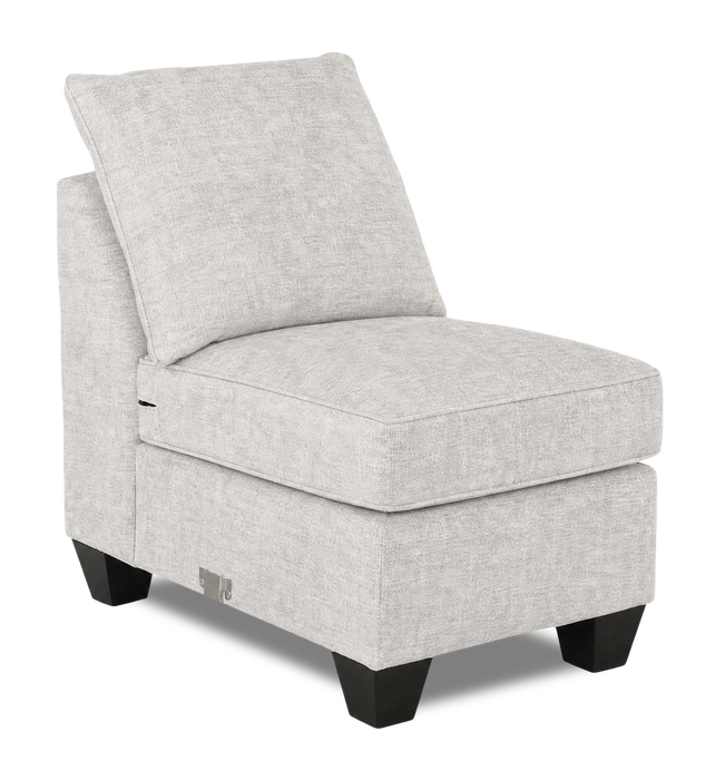 Fauteuil sans accoudoirs personnalisable Arc de Sofa Lab de 23 po fabriqué au Canada en tissu - Plush Oyster