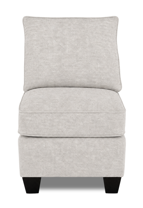 Fauteuil sans accoudoirs personnalisable Arc de Sofa Lab de 23 po fabriqué au Canada en tissu - Plush Oyster