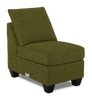 Made in Canada Customizable Sofa Lab Arc 46" Fabric Armless Chair – Chenille Moss | Fauteuil sans accoudoirs personnalisable Curve de Sofa Lab de 24 po fabriqué au Canada en tissu  - Chenille Moss