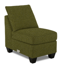 Fauteuil sans accoudoirs personnalisable Curve de Sofa Lab de 24 po fabriqué au Canada en tissu - Chenille Moss
