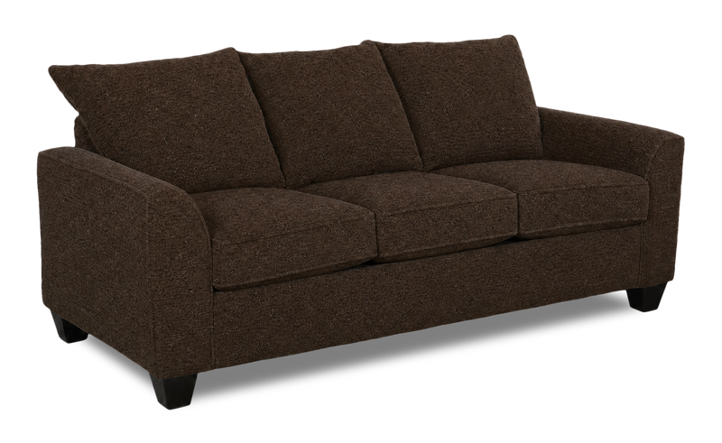 Sofa-lits personnalisable Arc de Sofa Lab de 38 po fabriqué au Canada en tissu - Teddy Walnut