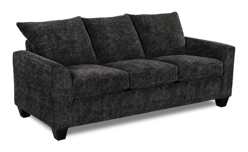 Sofa-lits personnalisable Arc de Sofa Lab de 38 po fabriqué au Canada en tissu - Plush Charcoal 