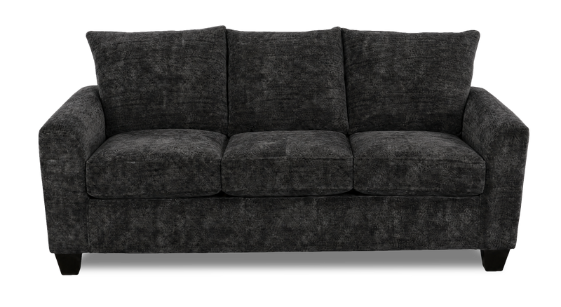 Sofa-lits personnalisable Arc de Sofa Lab de 38 po fabriqué au Canada en tissu - Plush Charcoal 
