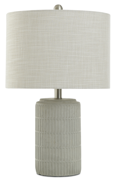 Archer 21” Grey and White Ceramic Table Lamp | Lampe de table Archer de 21 po en céramique gris et blanc