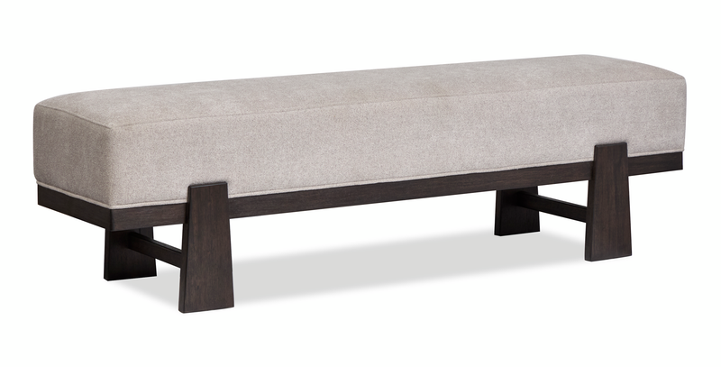Ensemble de salle à manger Arden 6 pièces avec table, rallonge de 84 po à 108 po (L), base à tréteaux, banc et 4 chaises - brun espresso