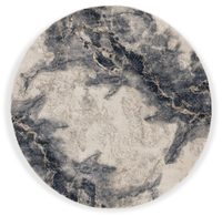  Carpette ronde Asel bleue - 7 pi x 7 pi