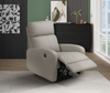 Asher 31.5" Genuine Leather Power Reclining Chair – Light Grey | Fauteuil à inclinaison électrique Asher de 31.5 po en cuir véritable - gris clair