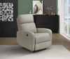 Asher 31.5" Genuine Leather Power Reclining Chair – Light Grey | Fauteuil à inclinaison électrique Asher de 31.5 po en cuir véritable - gris clair
