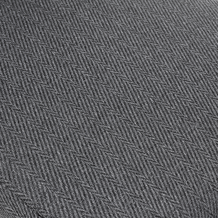 Chaise de salle à manger Atlas en métal avec coussin de siège et de dossier en tissu - grise