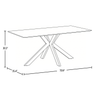 Atlas Dining Table with Sintered Stone Top, 71"W, Metal - Grey/Black | Table de salle à manger Atlas de 71 po (L) en métal avec dessus en pierre frittée - grise et noire