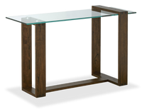  Table de salon rectangulaire Bartley de 40 po avec dessus en verre - gland