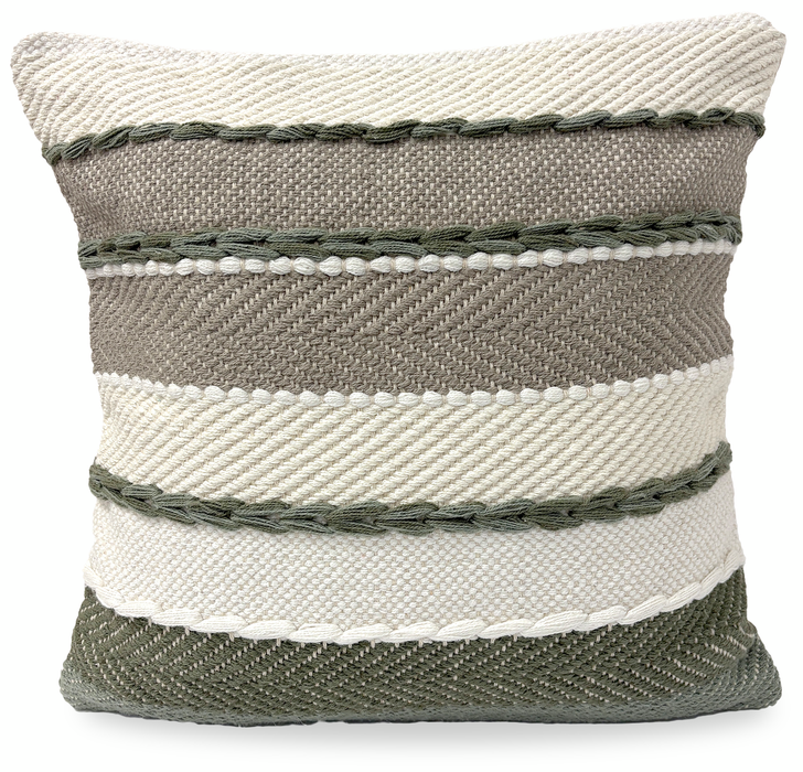 Coussin décoratif Bavaro en tissu - olive