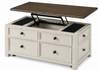 Baxter 46” Country-Style Lift-Top Coffee Table – Mocha | Table à café Baxter de 46 po de style champêtre avec dessus relevable - moka