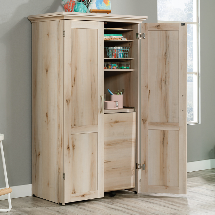 Armoire décorative de rangement Boon de 35,12 po avec surface de travail pliable - érable Pacifique