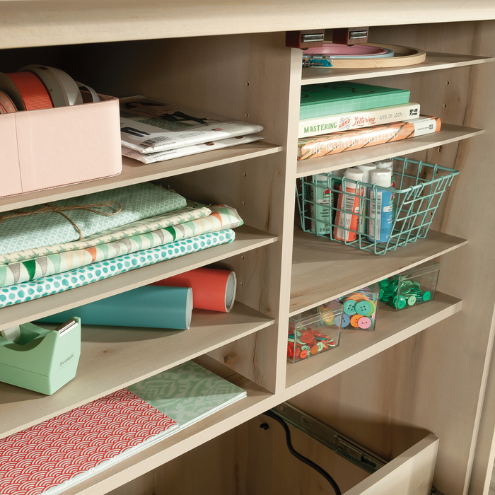 Armoire décorative de rangement Boon de 35,12 po avec surface de travail pliable - érable Pacifique