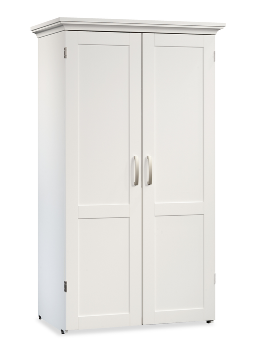 Armoire décorative de rangement Boon de 35,12 po avec surface de travail pliable - blanc glacier