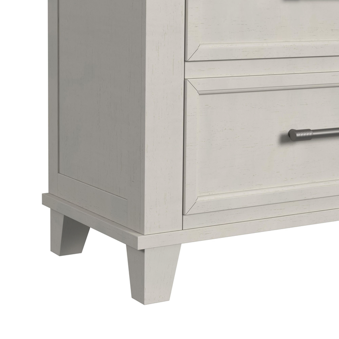 Commode de chambre à coucher Celine de 64 po (L) x 38 po (H) à 9 tiroirs - ivoire