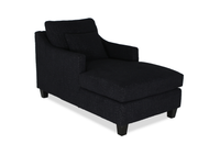  Fauteuil long d’appoint personnalisable de Sofa Lab de 36 po fabriqué au Canada en tissu avec pattes en bois - Teddy Raven