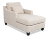 Fauteuil long d’appoint personnalisable de Sofa Lab de 36 po fabriqué au Canada en tissu avec pattes en bois - Chenille White