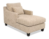 Fauteuil long d’appoint personnalisable de Sofa Lab de 36 po fabriqué au Canada en tissu avec pattes en bois - Plush Parchment 