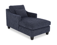 Fauteuil long d’appoint personnalisable de Sofa Lab de 36 po fabriqué au Canada en tissu avec pattes en bois - Chenille Pacific