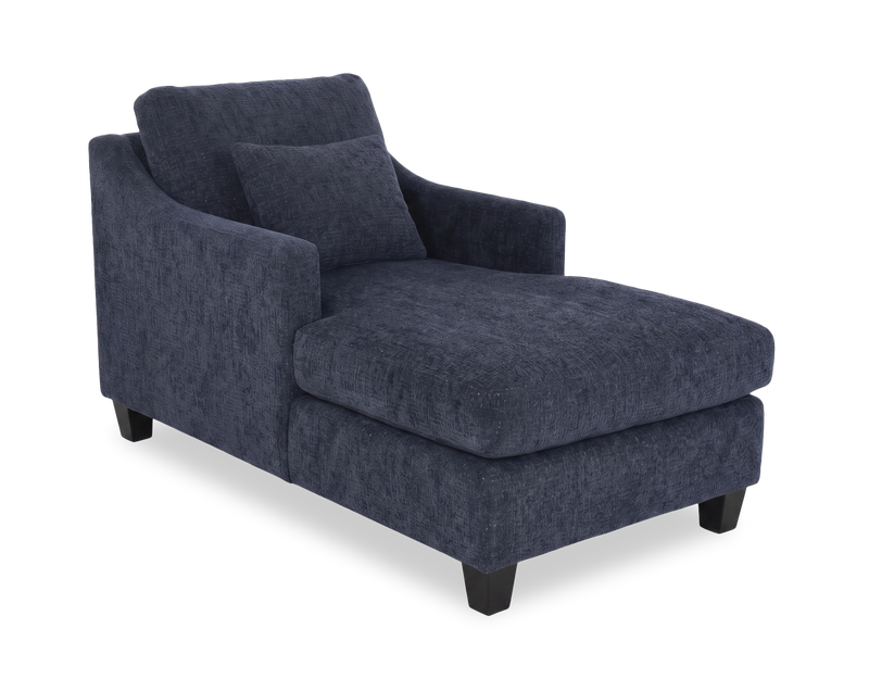 Fauteuil long d’appoint personnalisable de Sofa Lab de 36 po fabriqué au Canada en tissu avec pattes en bois - Chenille Pacific