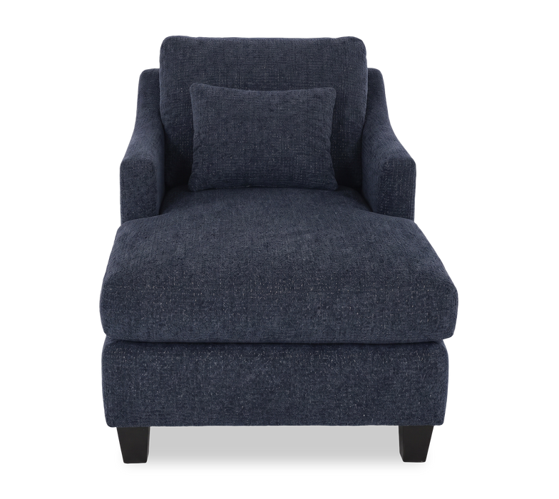 Fauteuil long d’appoint personnalisable de Sofa Lab de 36 po fabriqué au Canada en tissu avec pattes en bois - Chenille Pacific