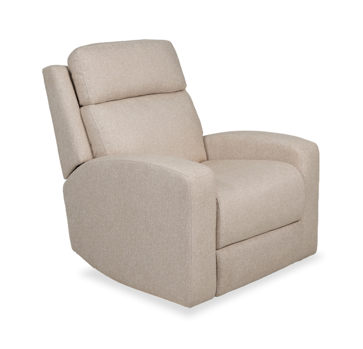 Fauteuil à coulissement automatique et à inclinaison électrique Charlotte de 36,6 po en tissu avec appuie-tête électrique - sable 