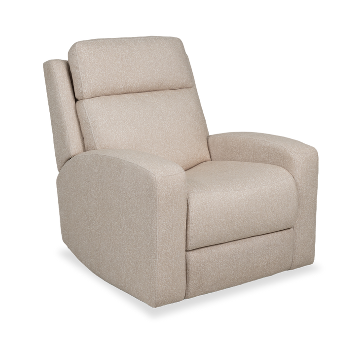 Fauteuil à coulissement automatique et à inclinaison électrique Charlotte de 36,6 po en tissu avec appuie-tête électrique - sable 