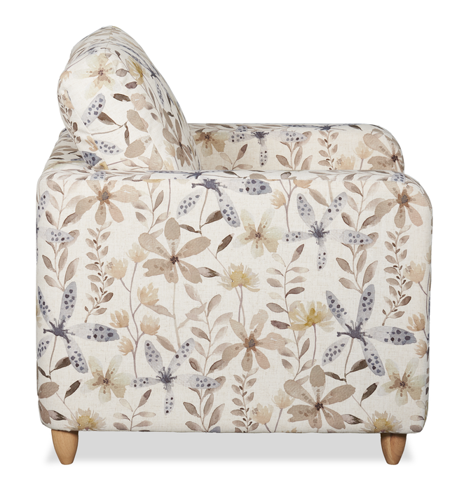 Fauteuil d’appoint personnalisable Club de Sofa Lab de 36 po fabriqué au Canada en tissu avec pattes en bois - tissu décoratif Dust