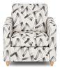 Made in Canada Sofa Lab Customizable Club 36" Fabric Accent Chair with Wood Legs – Stormy Accent Fabric | Fauteuil d’appoint personnalisable Club de Sofa Lab de 36 po fabriqué au Canada en tissu avec pattes en bois - tissu décoratif Stormy