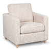Fauteuil d’appoint personnalisable Club de Sofa Lab de 36 po fabriqué au Canada en tissu avec pattes en bois - Chenille White