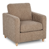 Fauteuil d’appoint personnalisable Club de Sofa Lab de 36 po fabriqué au Canada en tissu avec pattes en bois - Chenille Praline