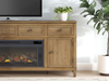 Clyde 81” Electric Fireplace TV Stand with Storage and Cable Management for TVs up to 90” – Golden Oak | Meuble pour téléviseur Clyde de 81 po avec foyer électrique, rangement et système de gestion des câbles pour téléviseurs jusqu’à 90 po - chêne doré